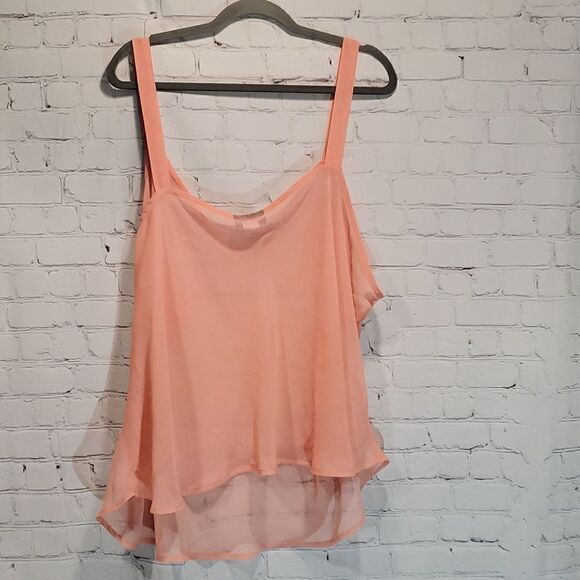 Avenue peach see through tank top - Picture 6 of 7